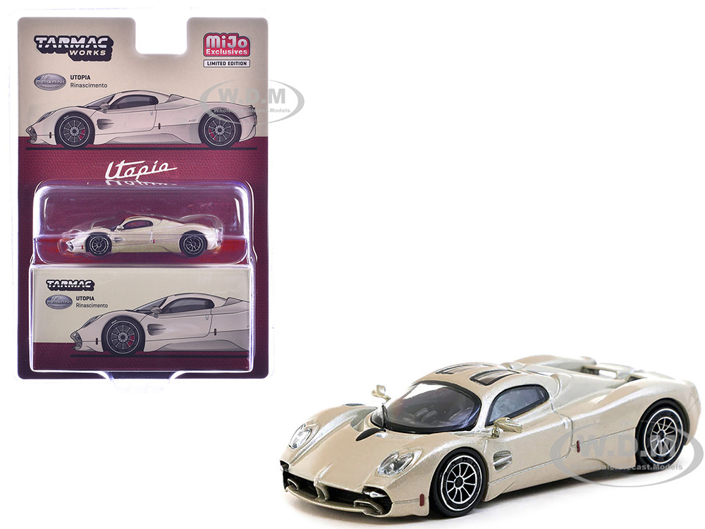 Pagani Utopia Rinascimento Silver Metallic "Global64" Series 1/64 Diecast Model by Tarmac Works diecast model