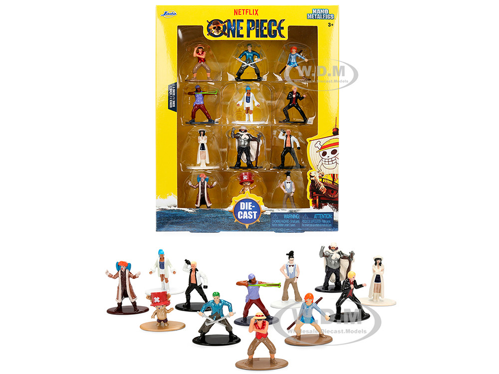 Set of 12 Diecast Figures "One Piece" (2023-Current) TV Series "Nano Metalfigs" Series Diecast Models by Jada diecast model