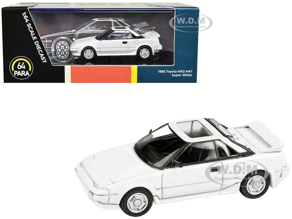 1985 Toyota MR2 MK1 Super White with Sunroof 1/64 Diecast Model Car by Paragon Models diecast model