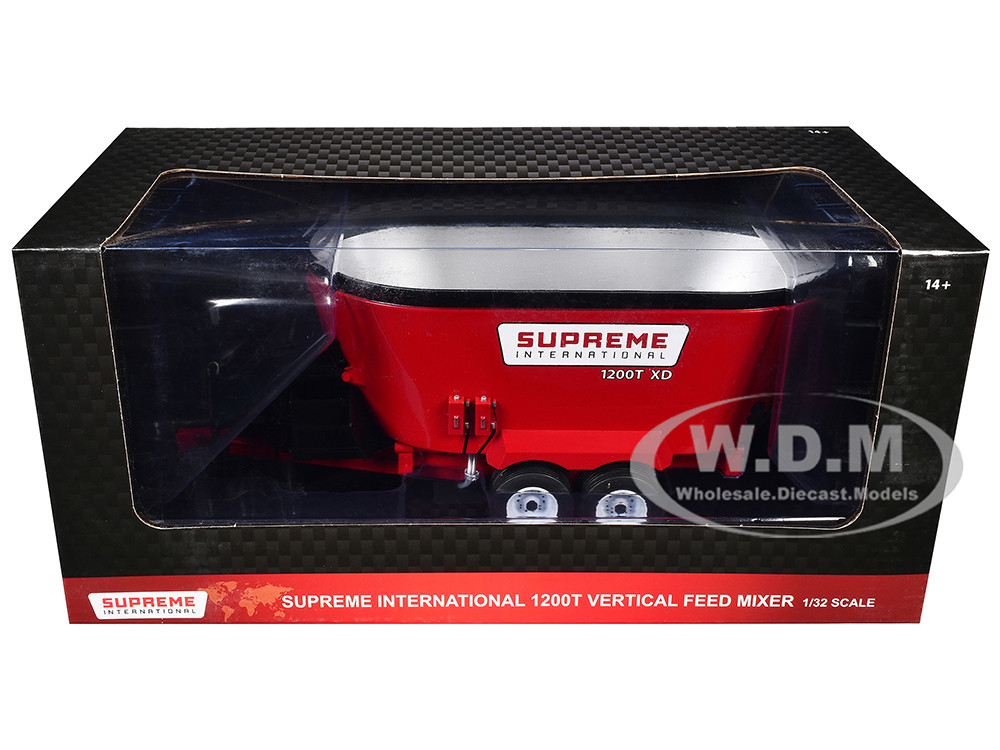 Supreme International 1200T Vertical Feed Mixer Red 1/32 Diecast Model by SpecCast diecast model