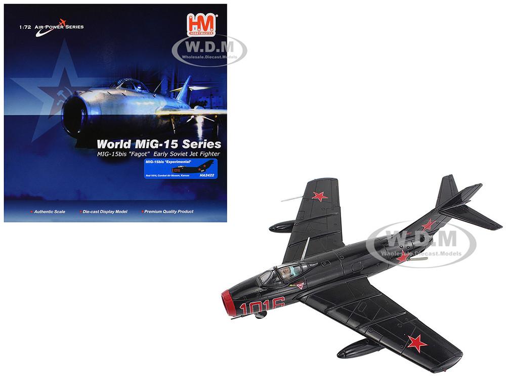 Mikoyan-Gurevich MiG-15Bis Fighter Aircraft "Experimental, Combat Air Museum, Kansas" "Air Power Series" 1/72 Diecast Model by Hobby Master diecast model