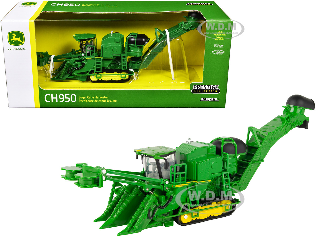 John Deere CH950 Sugar Cane Harvester Green "Prestige Collection" 1/64 Diecast Model by ERTL TOMY diecast model