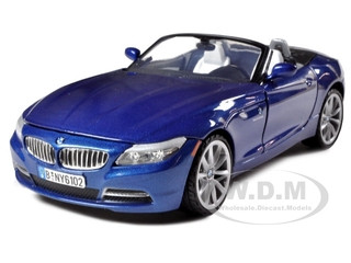 2010 BMW Z4 Convertible Blue 1/24 Diecast Model Car by Motormax diecast model