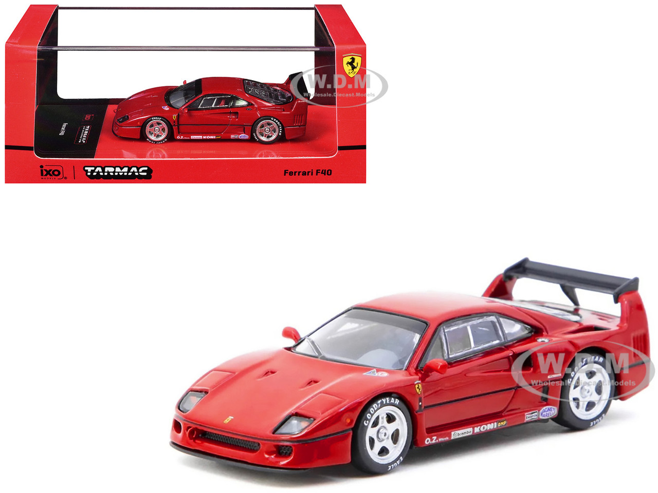Ferrari F40 Red "Road64" Series 1/64 Diecast Model by Tarmac Works diecast model