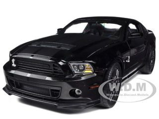 2013 Ford Shelby Cobra GT500 SVT Black with Black Stripes 1/18 Diecast Car Model by Shelby Collectibles diecast model