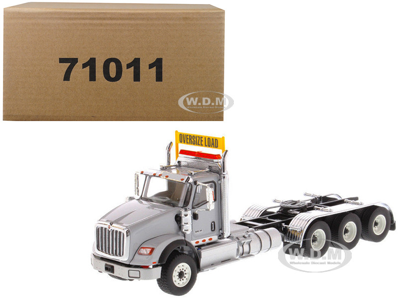 International HX620 Day Cab Tridem Tractor Light Grey 1/50 Diecast Model by Diecast Masters diecast model