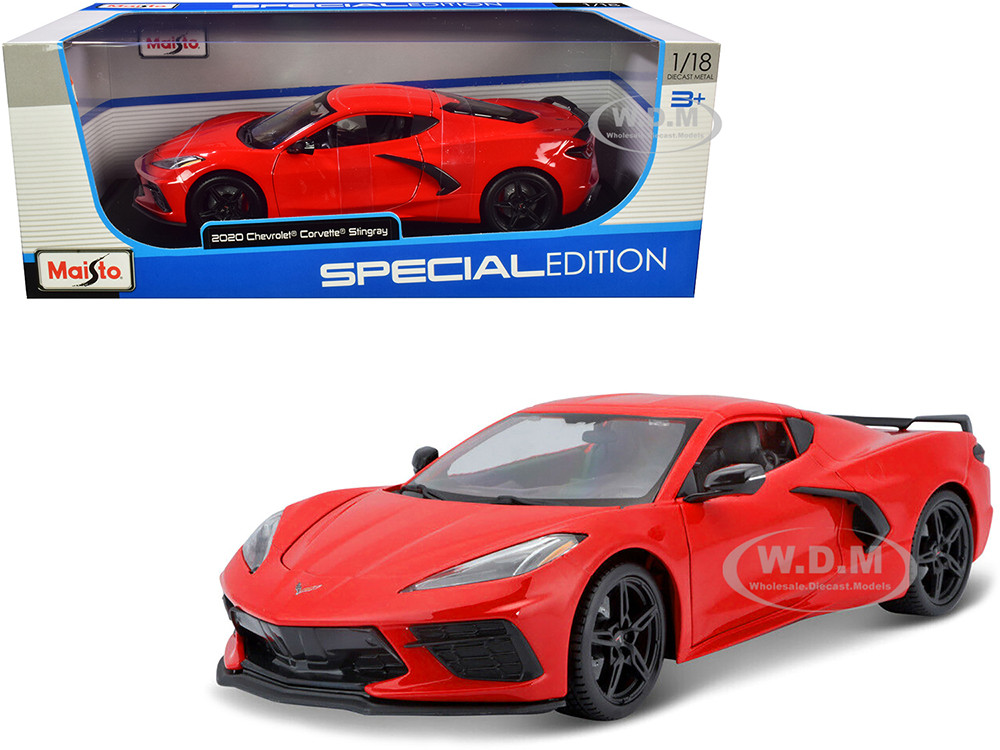 2020 Chevrolet Corvette Stingray C8 Red 1/18 Diecast Model Car by Maisto diecast model