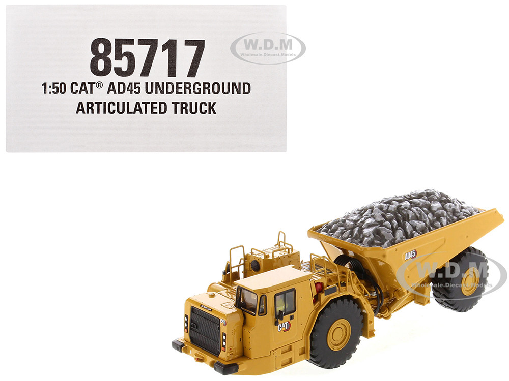 CAT Caterpillar AD45 Underground Articulated Truck Yellow "High Line" Series 1/50 Diecast Model by Diecast Masters diecast model