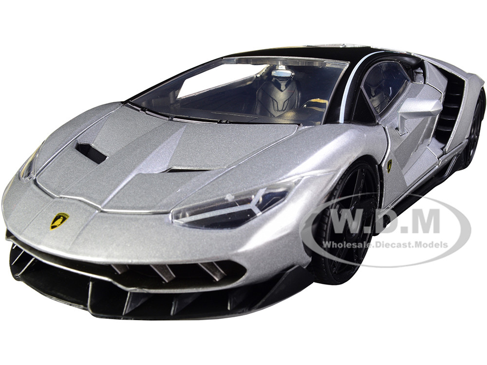 Lamborghini Centenario Gray Metallic with Black Top "Hyper-Spec" Series 1/24 Diecast Model Car by Jada diecast model