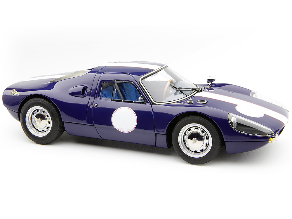 Porsche 904 Carrera GTS Dark Blue with White Stripe "Bonhams Scottsdale Auction 2017" Limited Edition to 1000 pieces Worldwide 1/18 Diecast Model Car by CMC diecast model