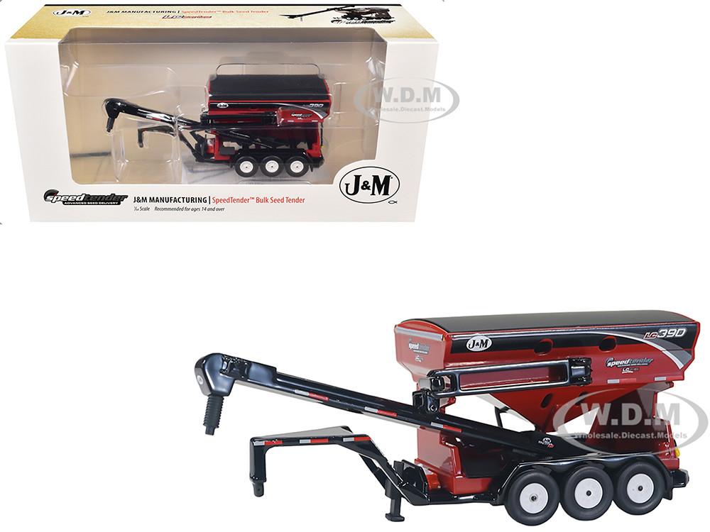 J&M SpeedTender LC 390 Bulk Seed Tender Red 1/64 Diecast Model by SpecCast diecast model