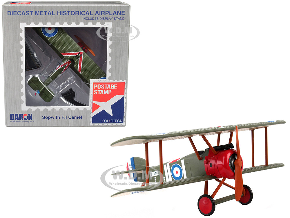 Sopwith FI Camel Fighter Aircraft "Captain Arthur Roy Brown" Royal Air Force 1/63 Diecast Model Airplane by Postage Stamp diecast model