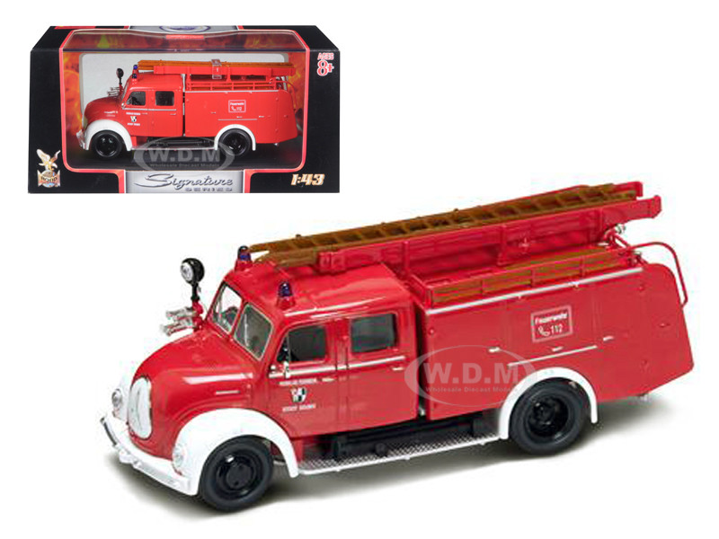 1961 Magirus Deutz Mercur TLF-16 Red/White 1/43 Diecast Model Car by Road Signature diecast model