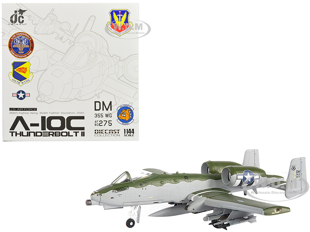 Fairchild Republic A-10C Thunderbolt II Attack Aircraft "355th Fighter Wing, 354th Fighter Squadron, Bulldogs" (2020) United States Air Force 1/144 Diecast Model by JC Wings diecast model