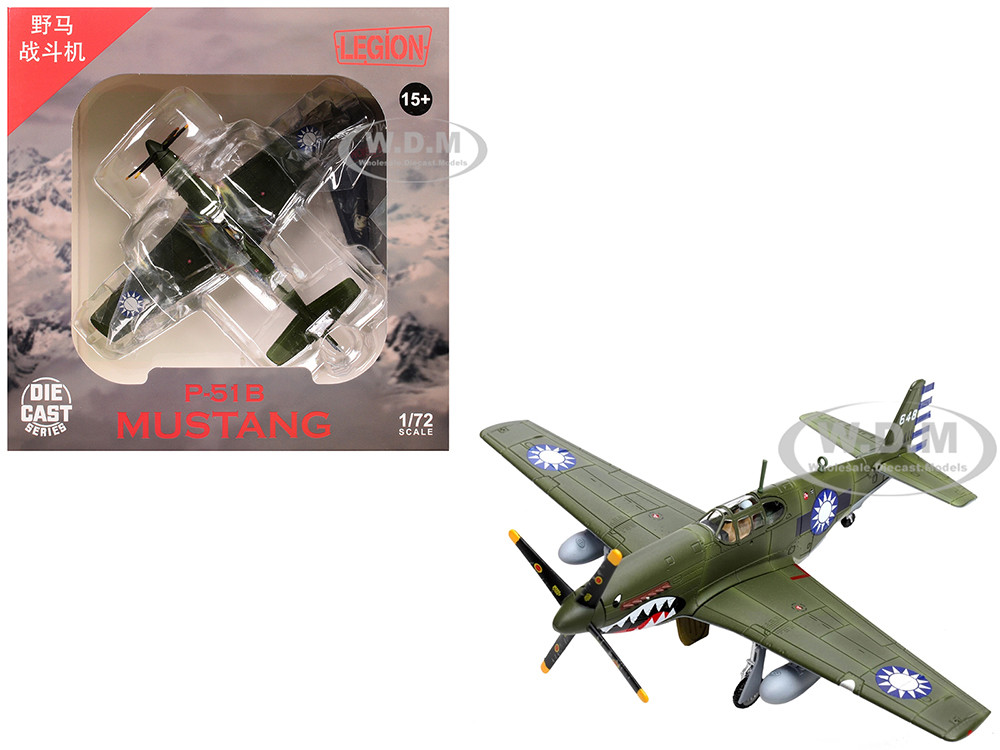 North American P-51C Mustang Aircraft "648, No.32 Squadron" (1945) Chinese Air Force 1/72 Diecast Model Airplane by Legion diecast model