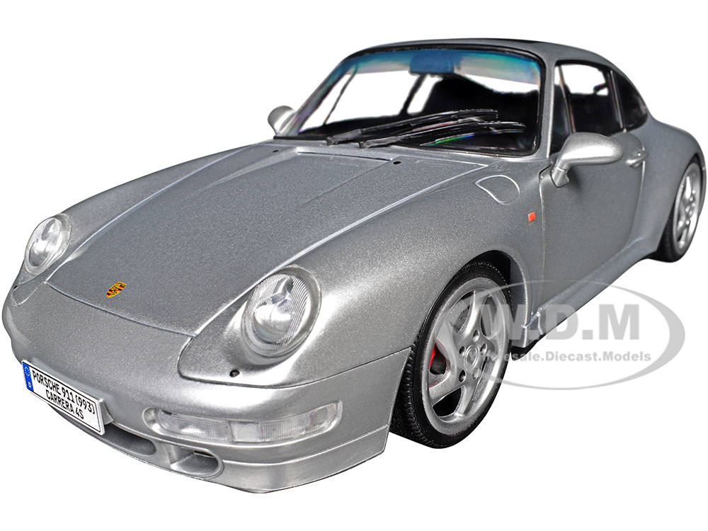 1996 Porsche 911 (993) 4S Polar Silver Metallic 1/18 Diecast Model Car by Solido diecast model