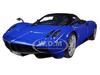 Pagani Huayra Blue with Black Top 1/18 Diecast Model Car by Motormax diecast model