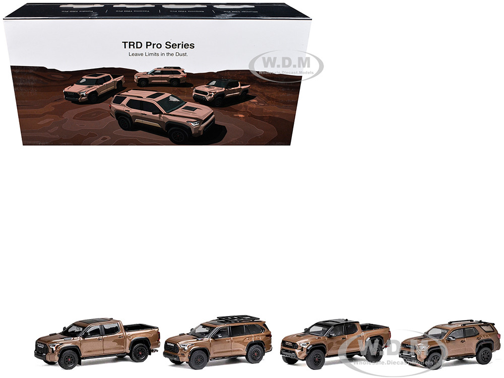 Toyota TRD PRO Mudbath 4 Car Set Limited Edition to 200 pieces Worldwide 1/64 Diecast Model Cars by GCD diecast model