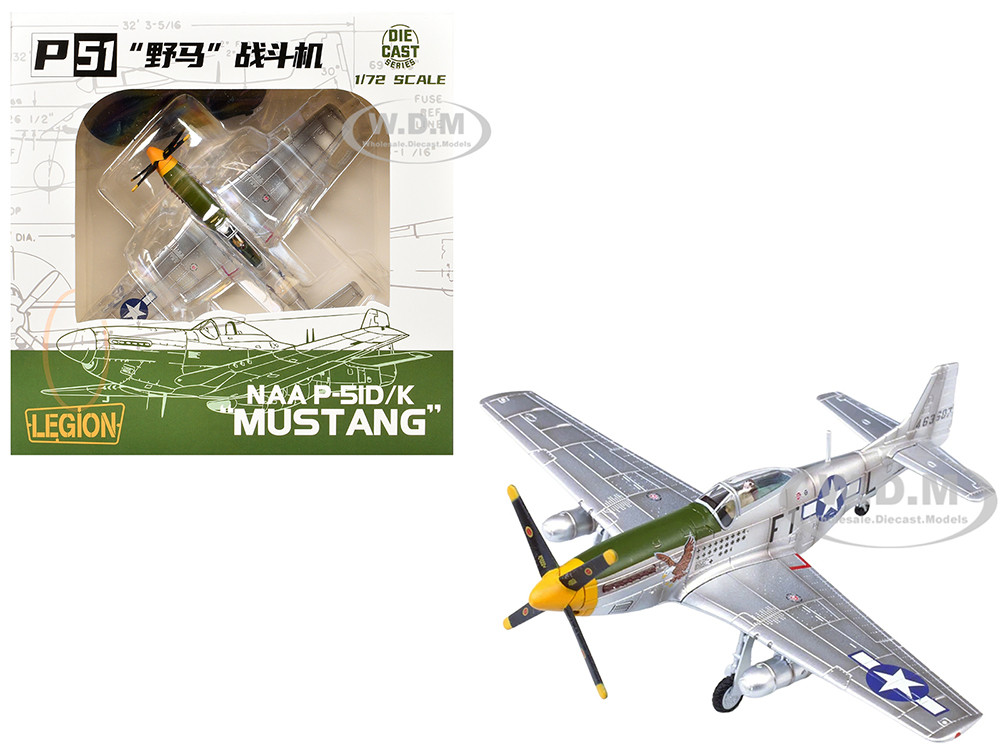 North American P-51D Mustang Aircraft "Feeble Eagle, 18.5-victory Ace Glenn Eagleston, 353rd Fighter Squadron, 354th Fighter Group, Ninth Air Force" (1945) United States Army Air Forces 1/72 Diecast Model Airplane by Legion diecast model