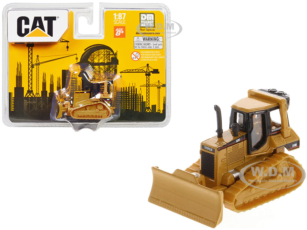 CAT Caterpillar D5M Track-Type Tractor Yellow 1/87 (HO) Diecast Model by Diecast Masters diecast model