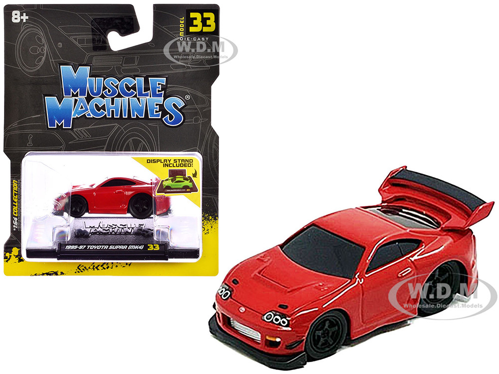 1995-1997 Toyota Supra (MK4) Red 1/64 Diecast Model Car by Muscle Machines diecast model