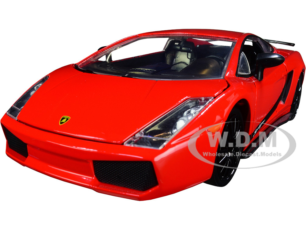 Lamborghini Gallardo Superleggera Red with Black Stripes "Hyper-Spec" Series 1/24 Diecast Model Car by Jada diecast model