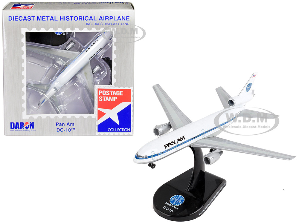 McDonnell Douglas DC-10 Commercial Aircraft "Pan American World Airways (Pan Am)" 1/400 Diecast Model Airplane by Postage Stamp diecast model