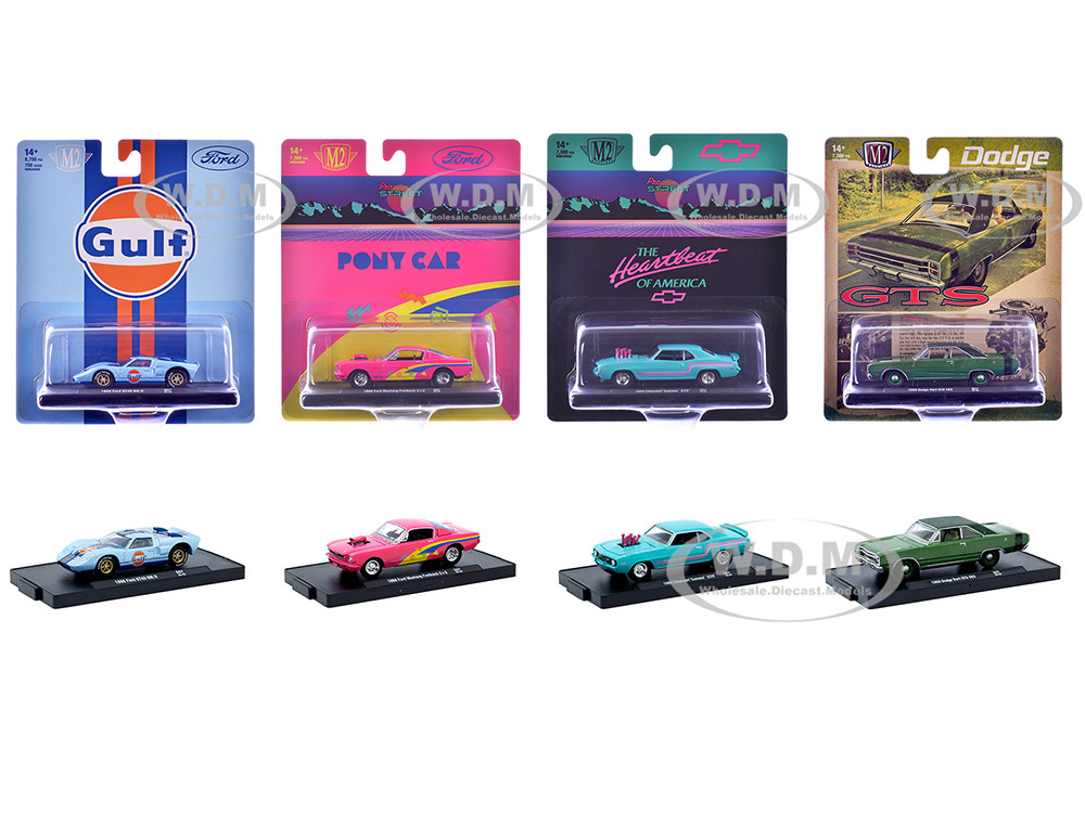 "Auto-Drivers" Set of 4 pieces in Blister Packs Release S07 Limited Edition to 7500 pieces Worldwide 1/64 Diecast Model Cars by M2 Machines diecast model