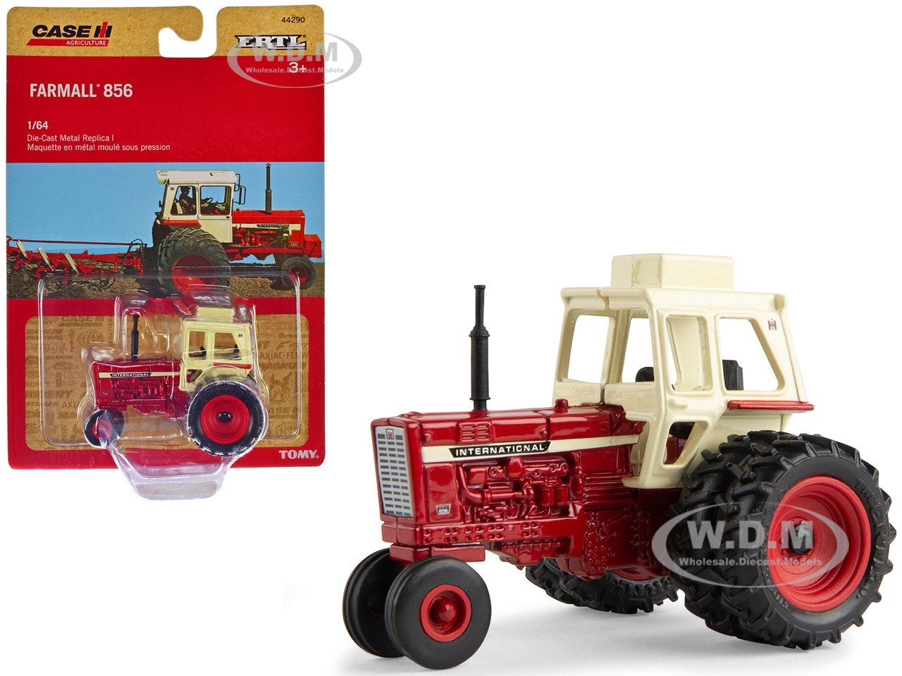 Farmall 856 Tractor Red with Cream Top with Dual Wheels "Case IH Agriculture" 1/64 Diecast Model by ERTL TOMY diecast model