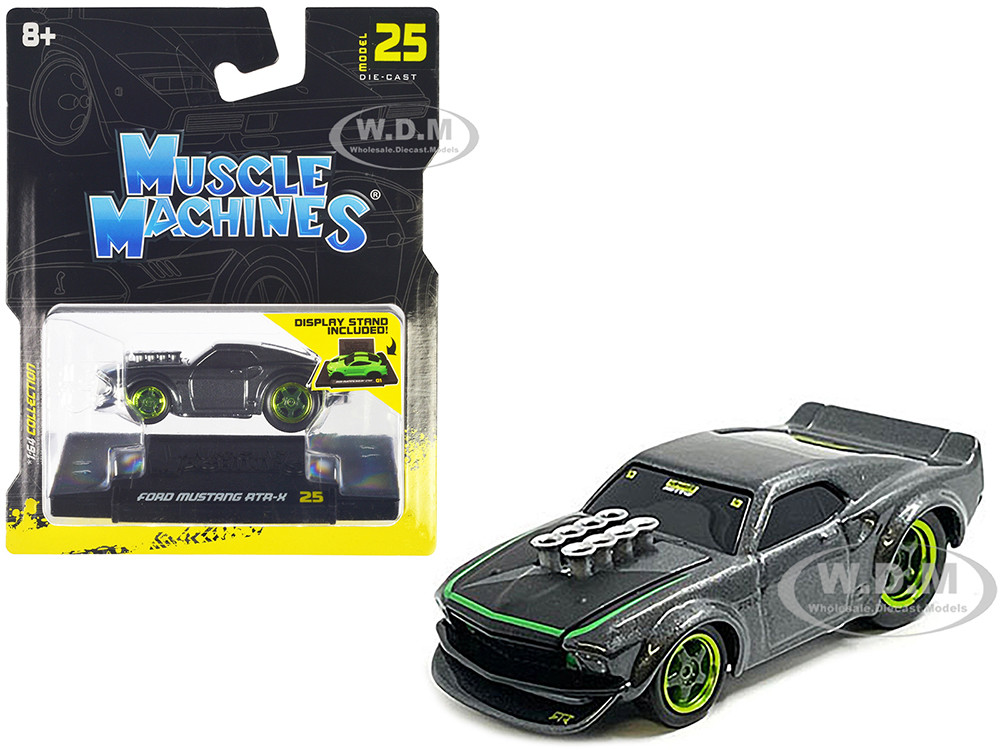 Ford Mustang RTR-X Gray Metallic 1/64 Diecast Model Car by Muscle Machines diecast model