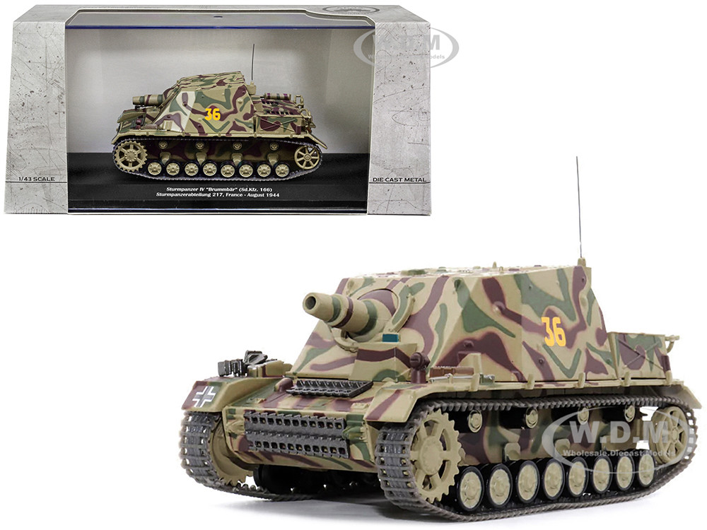 German Sd. Kfz. 166 "Sturmpanzer IV" "Brummbar" #36 "Germany Sturmpanzerabteilung 217, France, August 1944" 1/43 Diecast Model by AFVs of WWII diecast model