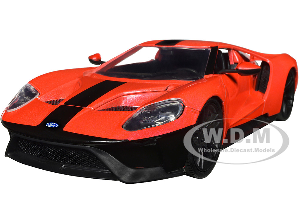 2017 Ford GT Light Red Metallic with Black Stripe "Pink Slips" Series 1/24 Diecast Model Car by Jada diecast model