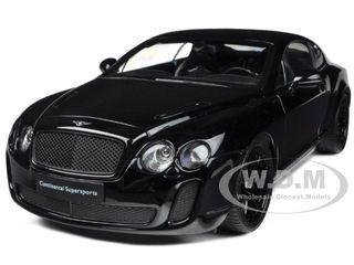 Bentley Continental Supersports Black 1/18 Diecast Car Model by Welly diecast model