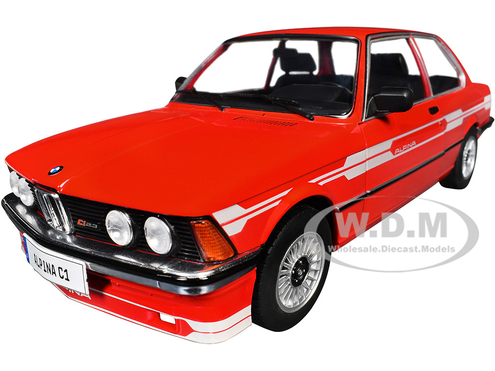 1980 Alpina E21 C1 2.3 Red with Gray Stripes 1/18 Diecast Model Car by Solido diecast model