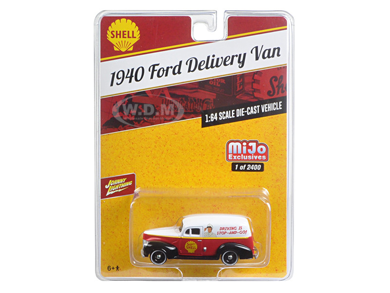 1940 Ford Delivery Van "Shell" 1/64 Diecast Model Car by Johnny Lightning diecast model