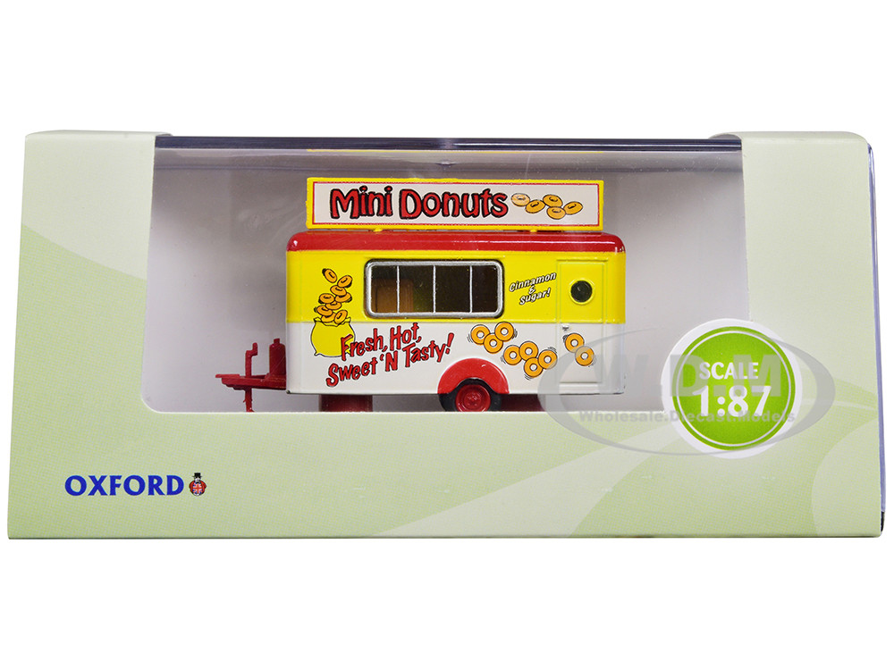 Mobile Food Trailer "Mini Donuts" 1/87 (HO) Scale Diecast Model by Oxford Diecast diecast model