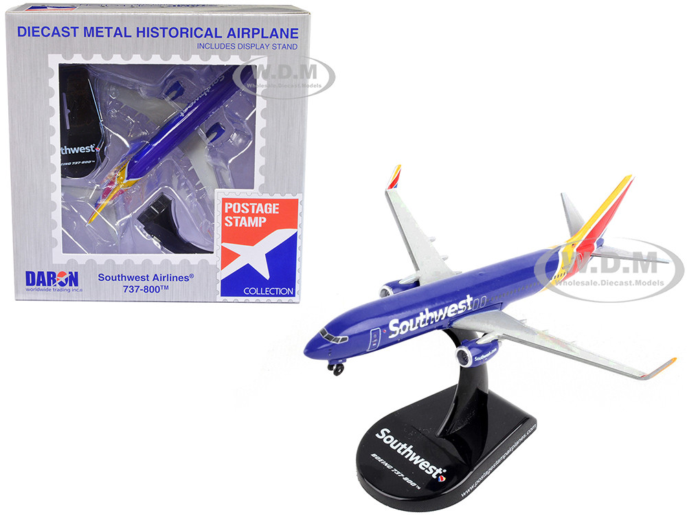 Boeing 737-800 Next Generation Commercial Aircraft "Southwest Airlines" 1/300 Diecast Model Airplane by Postage Stamp diecast model
