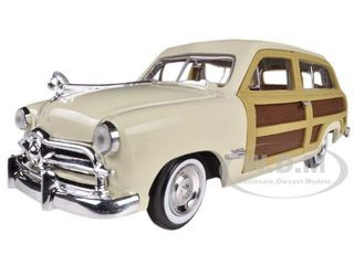 1949 Ford Woody Wagon Beige 1/24 Diecast Model Car by Motormax diecast model