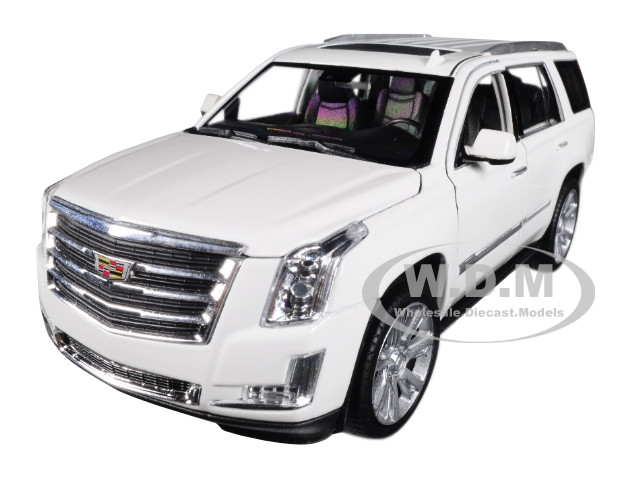 2017 Cadillac Escalade with Sunroof White 1/24-1/27 Diecast Model Car by Welly diecast model