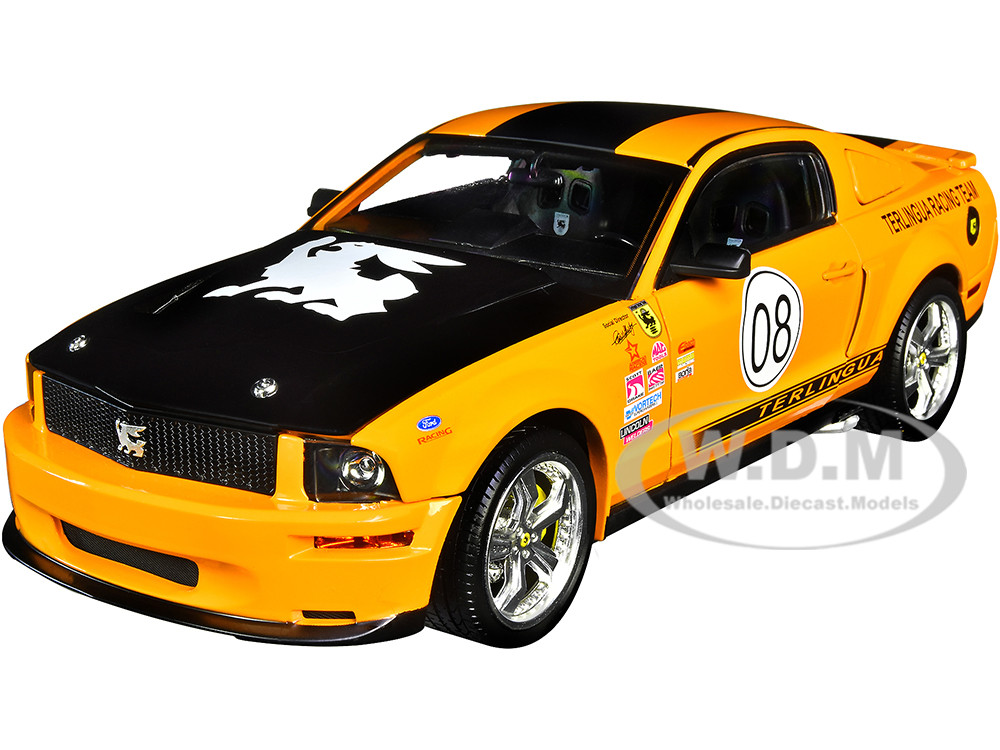 2008 Ford Shelby Mustang #08 "Terlingua" Orange and Black "Shelby Collectibles Legend" Series 1/18 Diecast Model Car by Shelby Collectibles diecast model