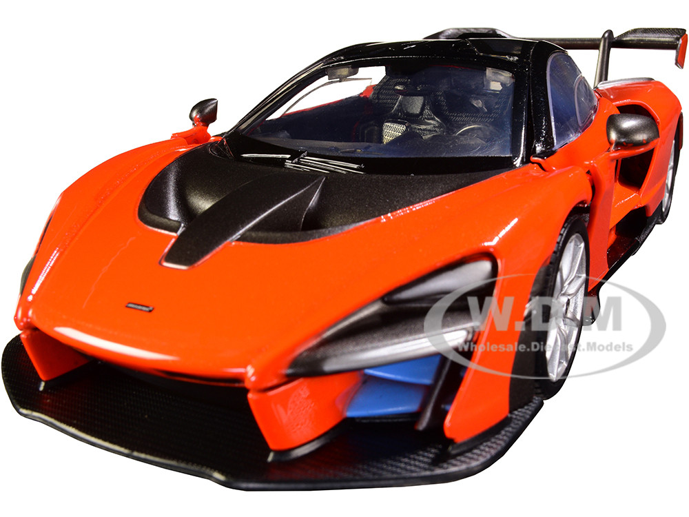 McLaren Senna Orange Metallic and Black "Timeless Legends" 1/24 Diecast Model Car by Motormax diecast model