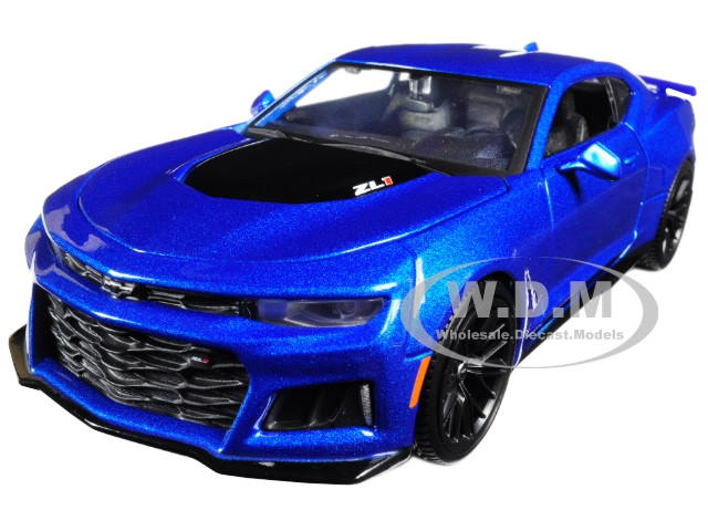 2017 Chevrolet Camaro ZL1 Blue Metallic 1/24 Diecast Model Car by Maisto diecast model