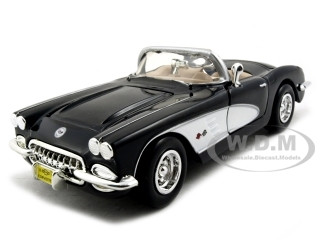 1959 Chevrolet Corvette Black 1/24 Diecast Model Car by Motormax diecast model