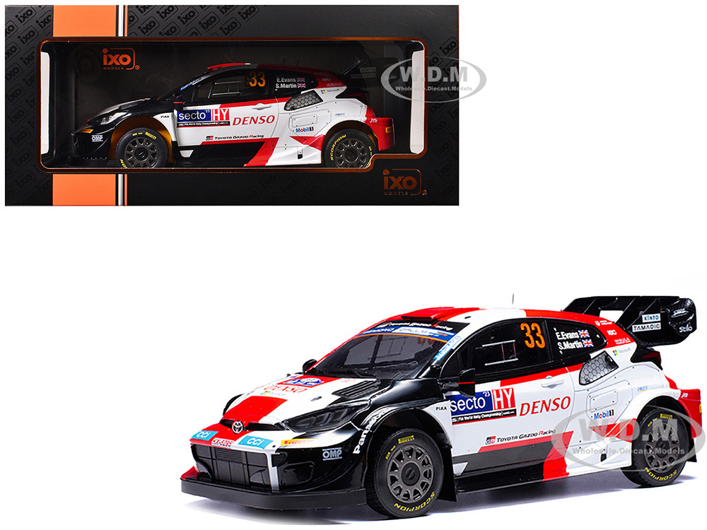 Toyota GR Yaris Rally1 Hybrid #33 Elfyn Evans - Scott Martin Winner "Rally Finland" (2023) 1/18 Diecast Model Car by IXO Models diecast model