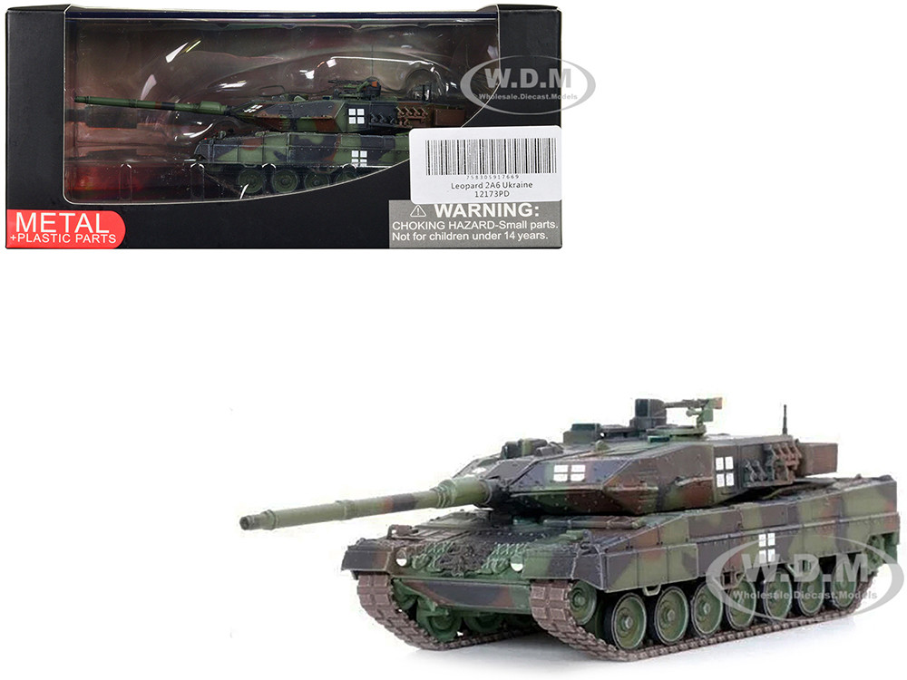 Leopard 2A6 Main Battle Tank Green Camouflage "Ukrainian Army" "Armor Premium" Series 1/72 Diecast Model by Panzerkampf diecast model