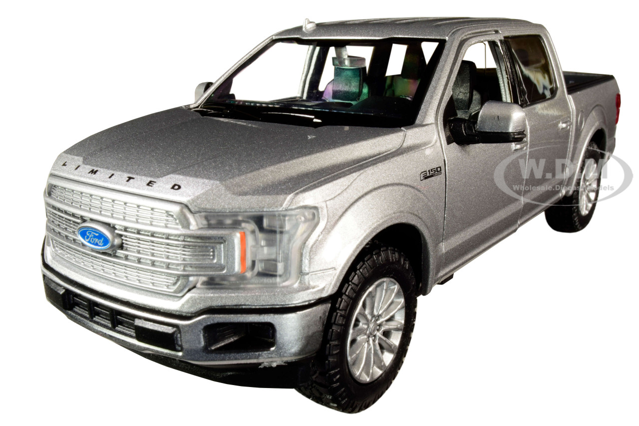 2019 Ford F-150 Limited Crew Cab Pickup Truck Metallic Silver 1/24-1/27 Diecast Model Car by Motormax diecast model