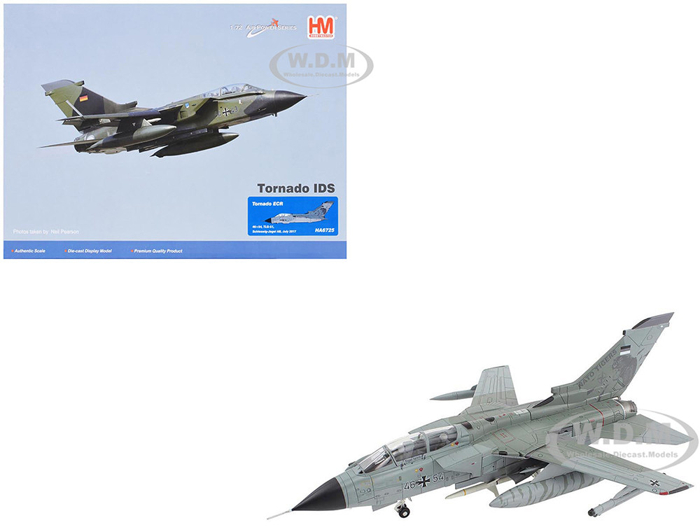 Panavia Tornado ECR Fighter-Bomber Aircraft "46+54, Tactical Air Wing 51, Schleswig-Jagel Air Base, Germany" (2017) German Luftwaffe "Air Power Series" 1/72 Diecast Model by Hobby Master diecast model