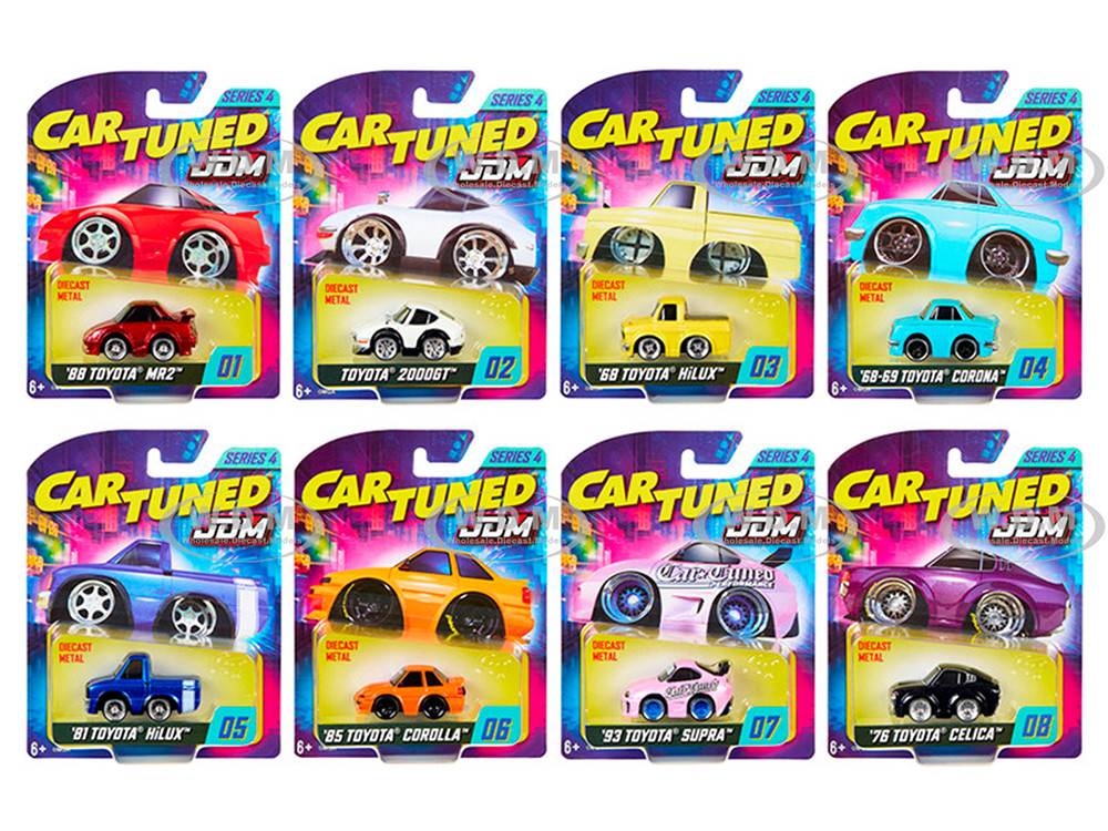 JDM Tuners Series 4 Set of 8 Pieces Diecast Model Cars by CarTuned diecast model