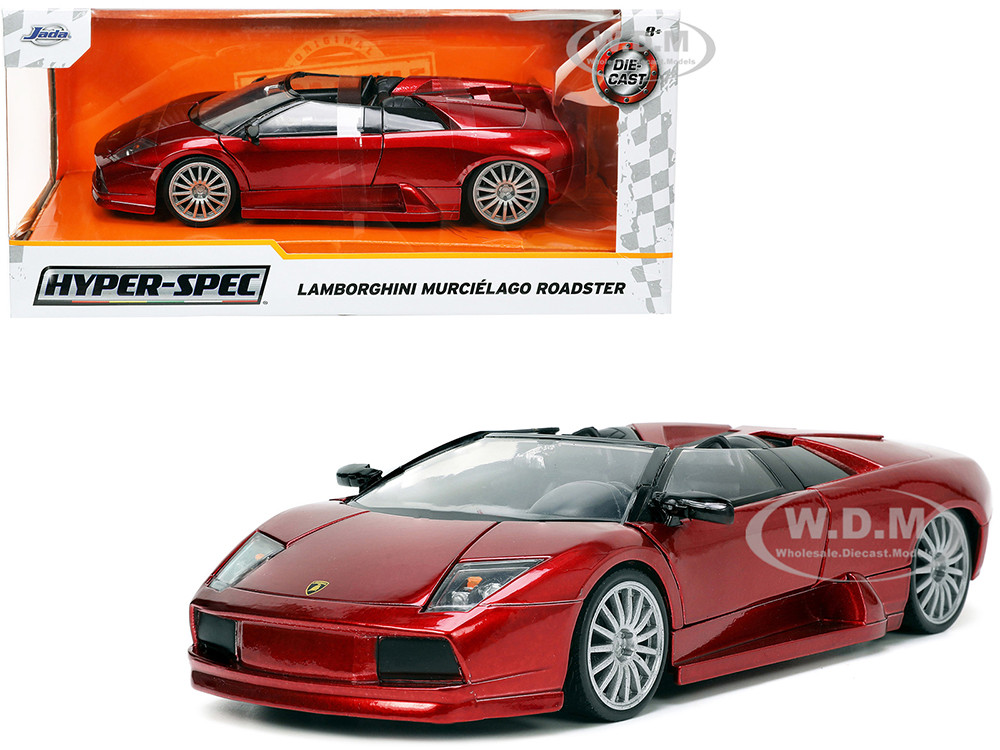 Lamborghini Murcielago Roadster Red Metallic "Hyper-Spec" Series 1/24 Diecast Model Car by Jada diecast model