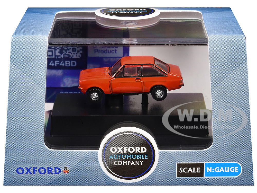 Ford Escort Mk2 RHD (Right Hand Drive) Carnival Red 1/148 (N) Scale Diecast Model Car by Oxford Diecast diecast model
